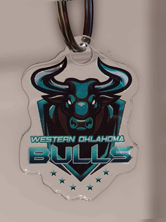 Western Oklahoma Bulls Acrylic Keychain